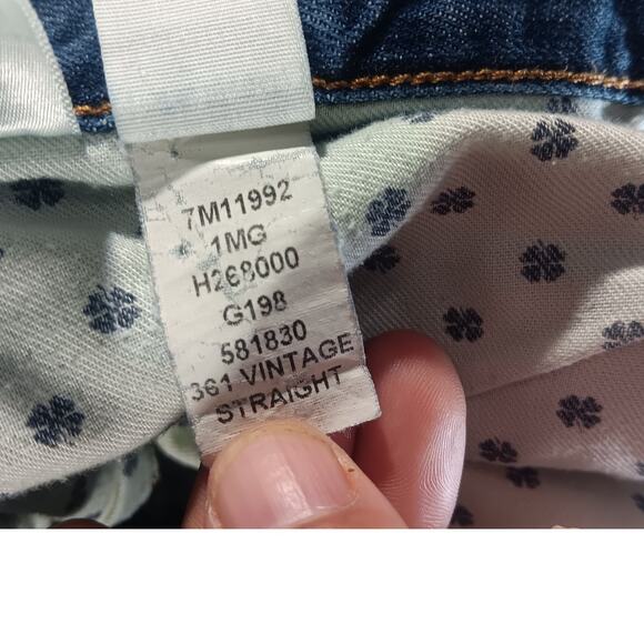 Lucky Brand Men’s 361 Vintage Straight Jeans Candiani Denim Blue 40x33 - Picture 6 of 8